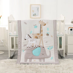 Wowelife elephant crib bedding comforter in gray for cozy newborn nights