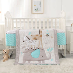 Wowelife elephant crib bedding gray skirt keeps sheet in place for safe nursery
