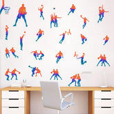 WOYINIS basketball players wall sticker with dynamic dunk for teen rooms.