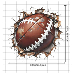 WOYINIS peel and stick football wall sticker easy to apply.