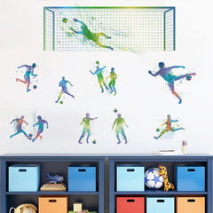 WOYINIS soccer player silhouette on a bright splash background sparks imagination in kids.