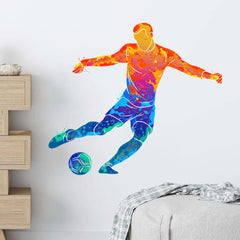 WOYINIS soccer player silhouettes wall stickers create dynamic spaces
