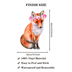 WOYINIS watercolor fox wall art decal for kids room layout