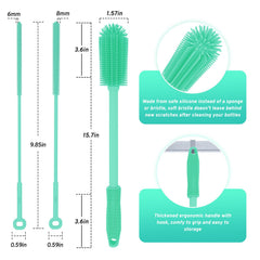 WQSS AOEIU long water bottle cleaner reaches deep bottle corners
