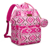 Wrangler Aztec Backpack front panel with organized compartments for quick access