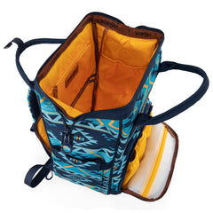Wrangler Aztec Backpack interior features multiple pockets for gear organization.