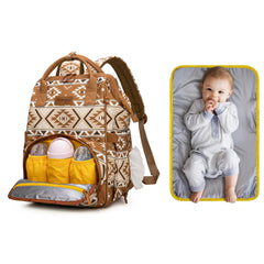 Wrangler Aztec Backpack pacifier case keeps essentials within reach.