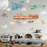 WS Wallpaper Airplane Wall Decal pack with three sheets for large-area decorating