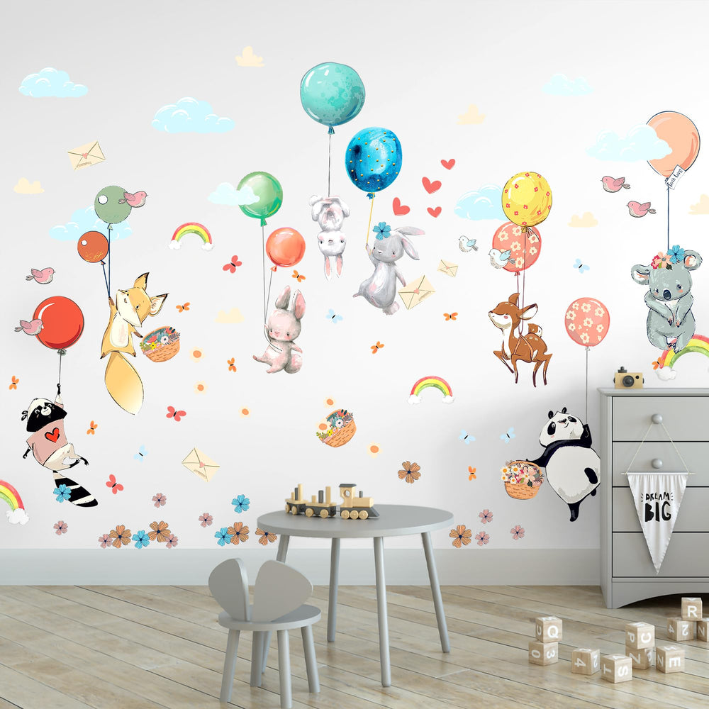 WS Wallpaper Lipastick hot air balloon wall decal for kids room decor and imagination.