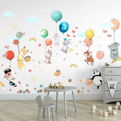 WS Wallpaper Lipastick hot air balloon wall decal for kids room decor and imagination.