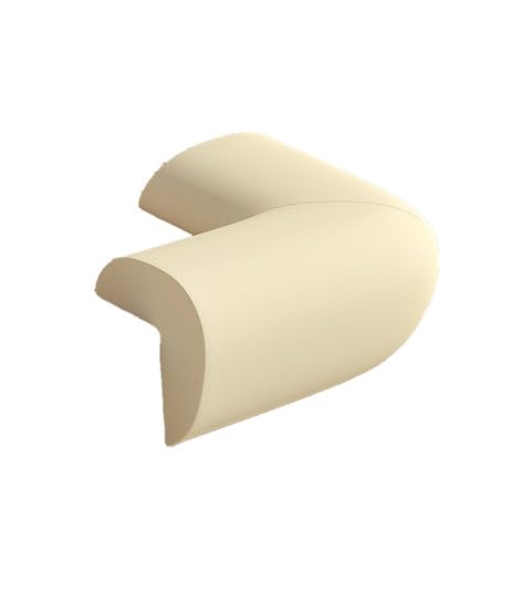 WSFEGL soft corner protectors in beige on furniture edges for child safety