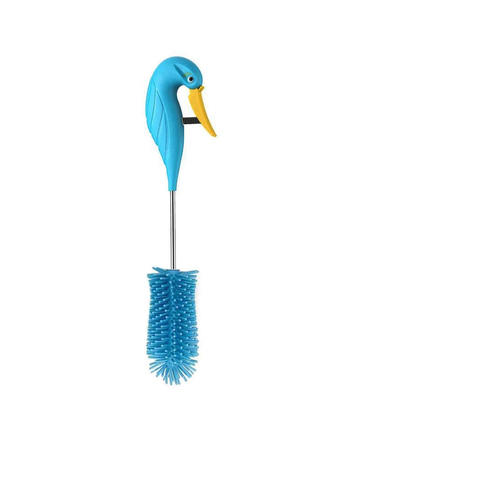 WSOQYEO water bottle cleaner semi-automatic blue reaches corners for a thorough clean.