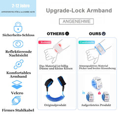 WSZCML Anti-Lost Wrist Link with child lock keeps little hands secure in crowds