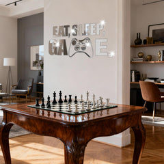 Wumuzai gaming wall sticker in silver for a sleek setup