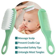 WXA newborn hair brush with soft bristles for gentle scalp massage