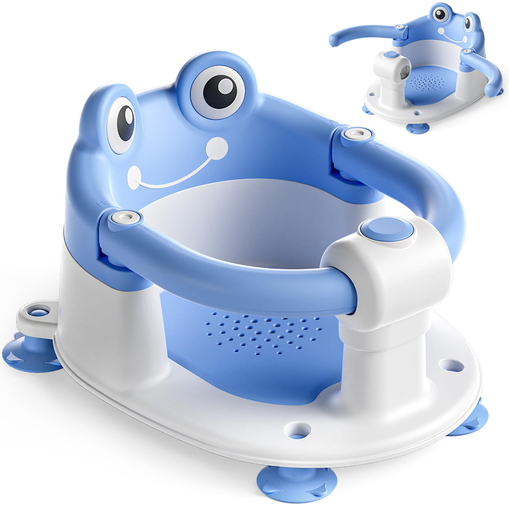 WyfKyd baby bath seat front view shows secure 360° surround design for safe bath time.