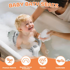 WyfKyd bath seat with four suction cups for stable tub mounting.