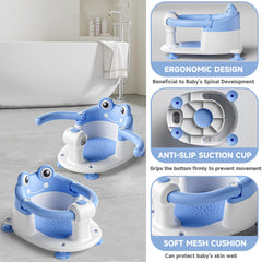 WyfKyd bath seat suction cups illustrate stable grip on tub surfaces.