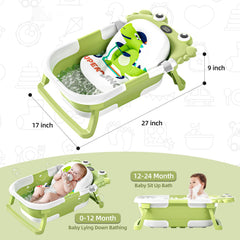WyfKyd collapsible baby bath tub with real time temperature monitor for safe bathing.