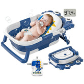 WyfKyd collapsible bathtub with real-time temperature monitor for safe bath timing