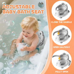 WyfKyd soft cushion bath seat provides comfy seating during baths.