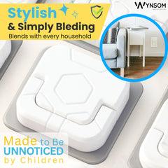 Wynsom ABS plastic socket protectors resist wear for durable childproofing.