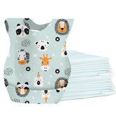 WYSLP baby bib crumb catcher keeps meals tidy during self-feeding sessions.