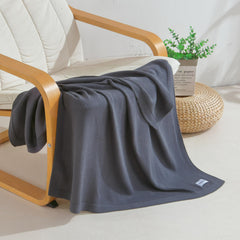 WZOWZO knit baby blanket close-up shows soft cotton texture for gentle skin.