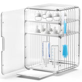 XANGNIER baby bottle organizer shows 5-layer design for tidy bottle storage and easy access