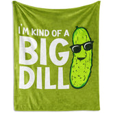 XaocNyx Pickle Throw Blanket in green with plush, soft texture for cozy moments.