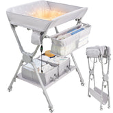 XAPROO baby changing table front view shows sturdy frame and compact footprint for nursery use.