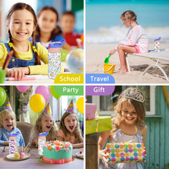 XccMe Kids Sublimation Tumbler double-wall insulation preserves beverage temperature.