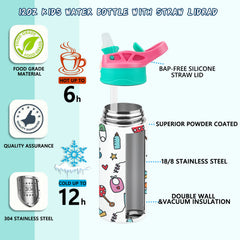 XccMe Kids Sublimation Tumbler RoseGreen handle lid enables easy portability.