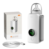 Xeamun portable bottle warmer on a carry bag, travel-friendly warmth for on-the-go feeding.