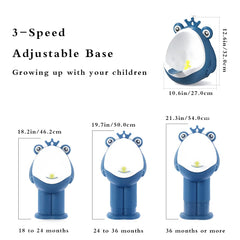 Xeehwb Frog Urinal height-adjustment supports growing children during potty training.