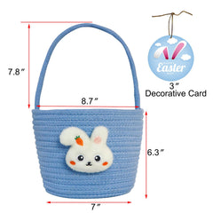 XENTUMI Easter basket ready for egg hunts with ample space for gifts.