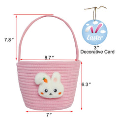 XENTUMI Easter basket with space for eggs and gifts for hunts