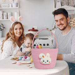 XENTUMI Easter basket with personalized card for festive customization