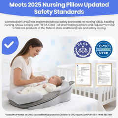 XFaa Rootling feeding pillow shows a flat-surface option for nursery transitions.