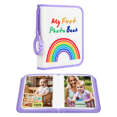 Xfveiwoo Baby Photo Album with soft cloth cover for gentle handling.