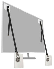 Xicveiuz no-drill TV safety straps secure the flat screen.