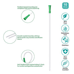 XIEXIECARE enema tip round end enhances gentle insertion for comfortable use.