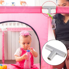 XIHIRCD 3-way joint in grey plastic blends with most playpens.