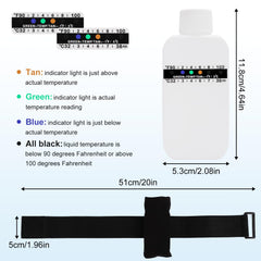 XIHIRCD temperature strip beside the bottle enables quick temp checks.