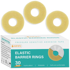 XIIFIIFII ostomy barrier ring 4mm closeup demonstrating secure fit for sensitive skin.