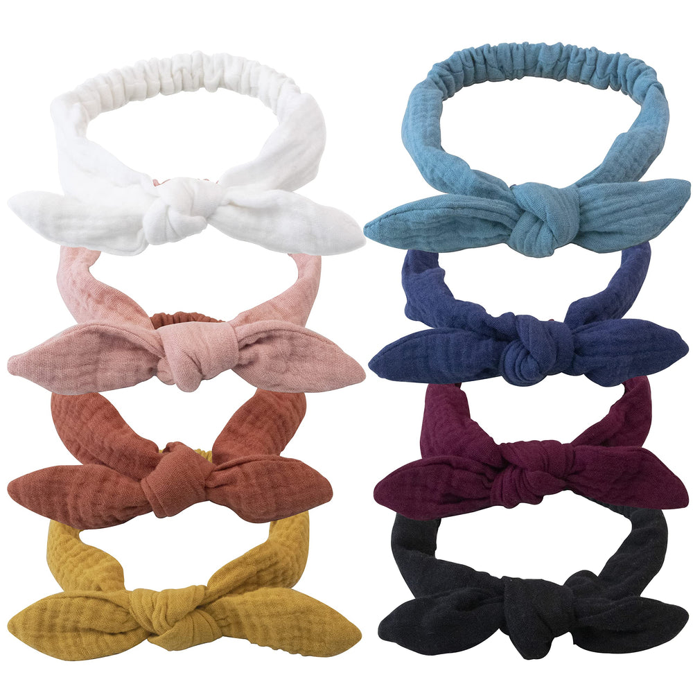 XIMA rabbit ears headbands set of 8 colors for daily outfits and photos
