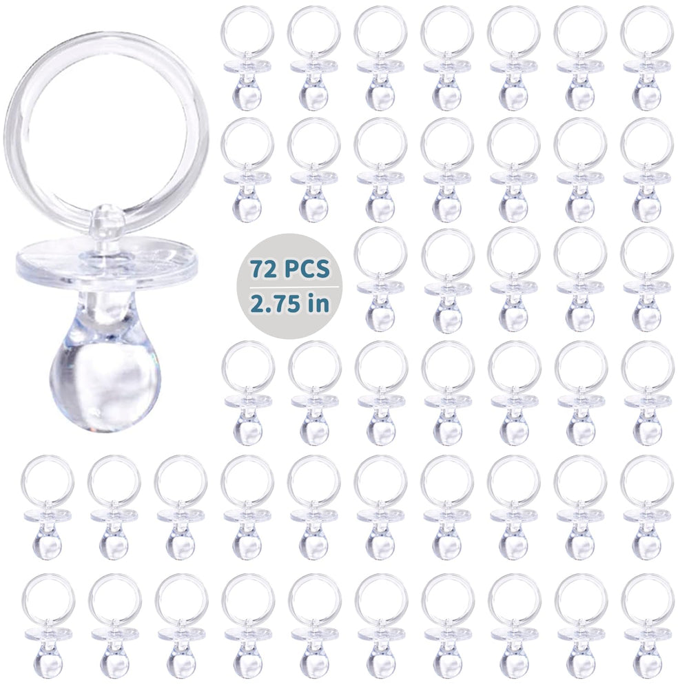 XINHUIDALSQ 72-piece baby shower pacifiers table scatter for festive decor.