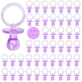 XINHUIDALSQ 72-piece purple baby shower pacifiers for table scatter decor