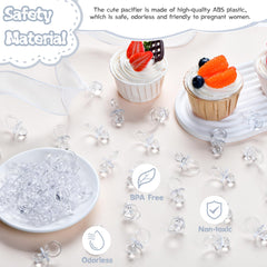 XINHUIDALSQ mini pacifiers used as party favors and decorative accents.
