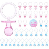 XINHUIDALSQ acrylic pacifiers for baby shower decor in blue and pink, 36 pieces